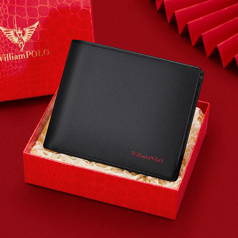 Genuine leather high-end wallet, fashionable card holder, multi-functional men's card bag
